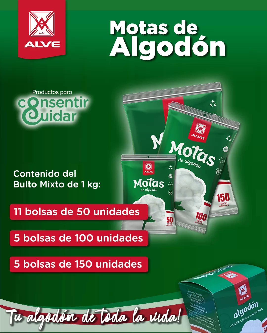 Bultos de Motas Blancas de Algodón Mixtas